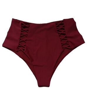 FULL TILT Burgundy Bikini Bottom SZ MEDIUM